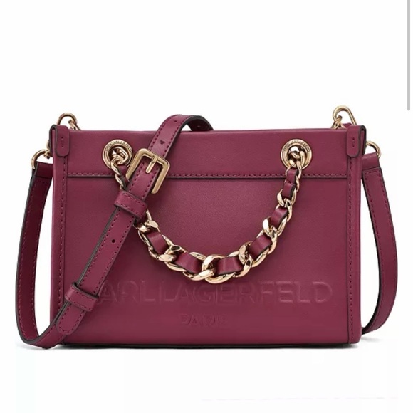 Karl Lagerfeld Handbags - Karl Lagerfeld Paris wine cross body (Leather)